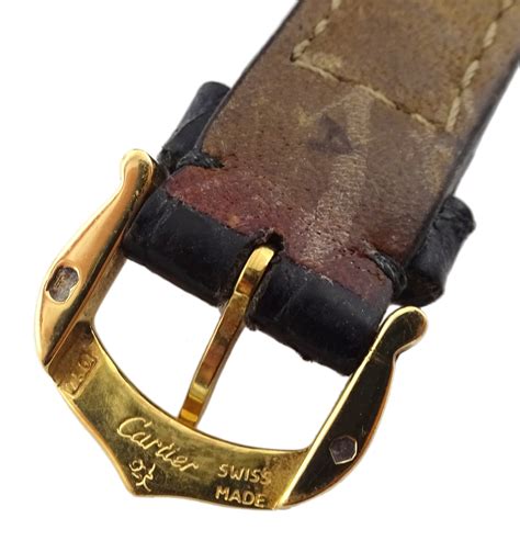 cartier gold watch buckle|cartier midnight watch strap.